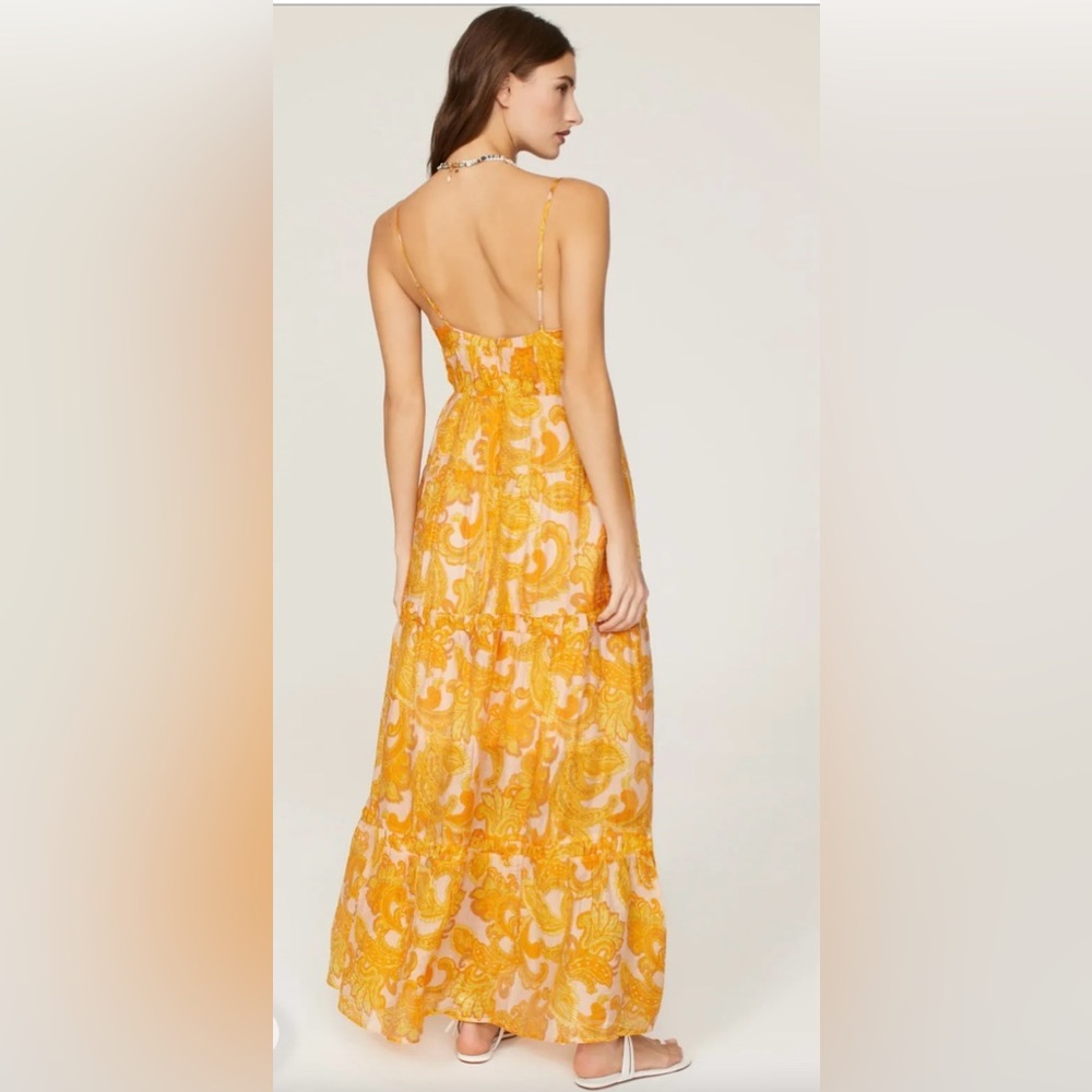 MINKPINK Yellow Floral Maxi sundress Medium as seen on rent the runway - Picture 2 of 5